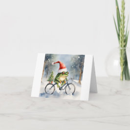 Tarjeta Festividad de Rana de navidades