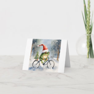 Tarjeta Festividad de Rana de navidades