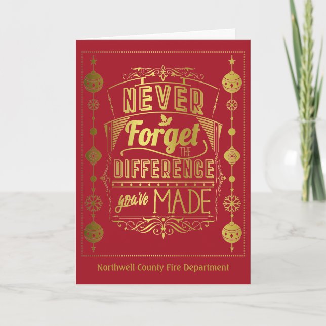 Tarjeta Festividad del empleado navideño (Anverso)