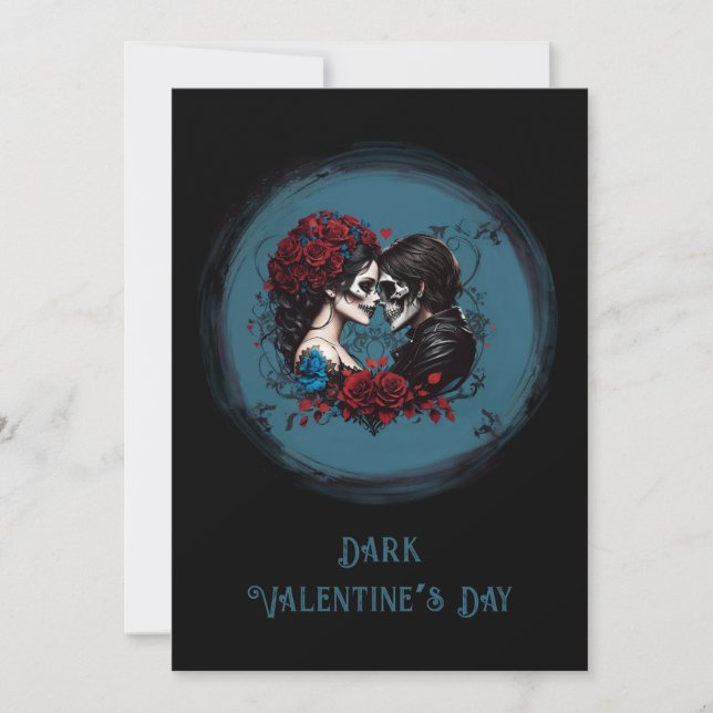Tarjeta Festividad El día de San Valentín de los amantes d (Anverso)