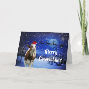 Tarjeta Festividad en Santa Cow