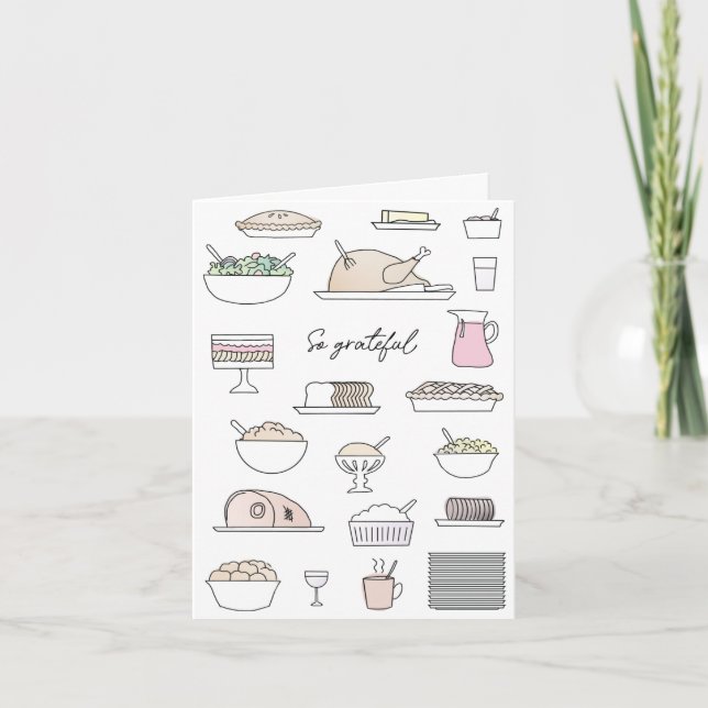 Tarjeta Festividad feliz de Acción de Gracias divertida (Anverso)