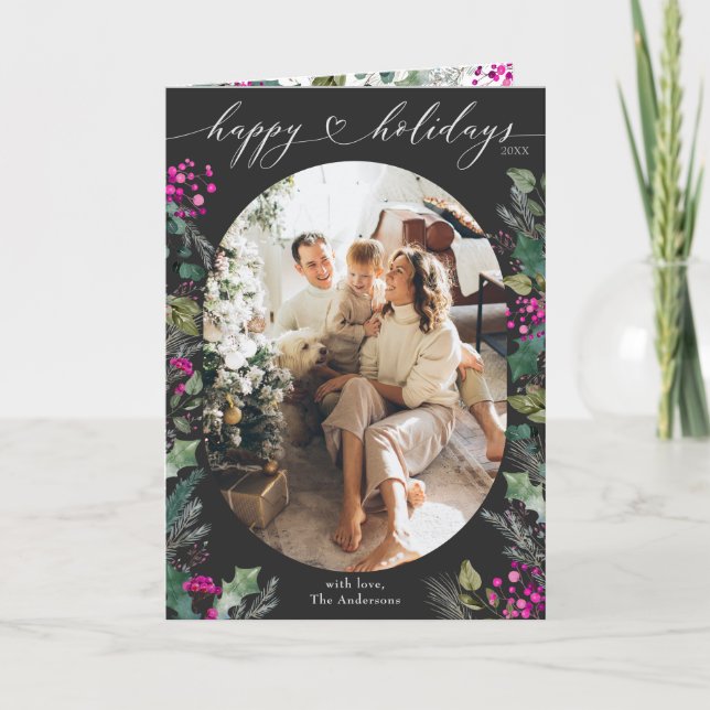 Tarjeta Festividad fotográfica Dark 1 (Anverso)