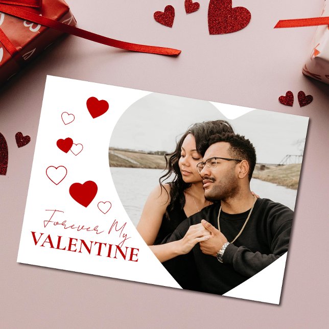 Tarjeta Festividad fotográfica de día de San Valentín (Express love uniquely with this Valentine's card. Personalized sentiments for unforgettable moments.)
