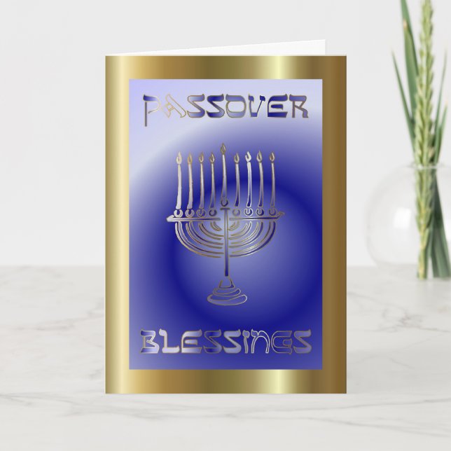 Tarjeta Festividad judía de la Pascua de Pesach (Anverso)