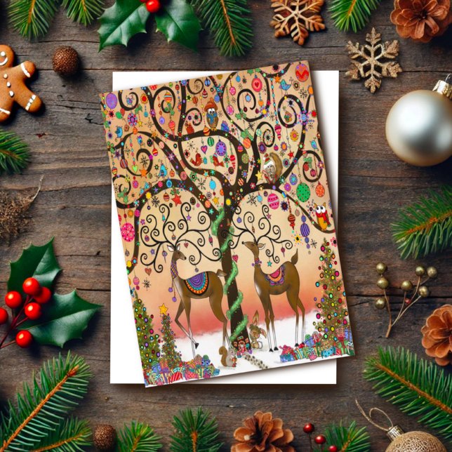 Tarjeta Festividad moderna Diversión Jugoso Árbol de Navid (Subido por el creador)