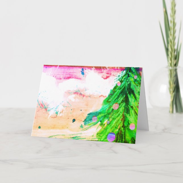 Tarjeta Festividad navideña contemporánea (Anverso)