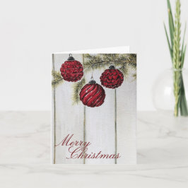 Tarjeta Festividad navideña rústica Minimalista