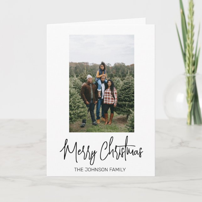 Tarjeta Festividad personalizada de Navidades fotográficos (Anverso)
