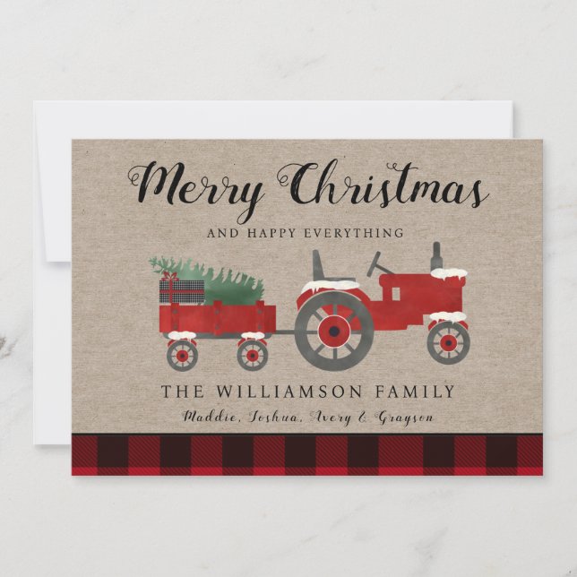Tarjeta Festividad Rusa de Feliz Navidad Roja (Anverso)