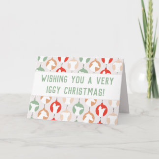 Tarjeta Festividades de Greyhound italianas con Navidades 