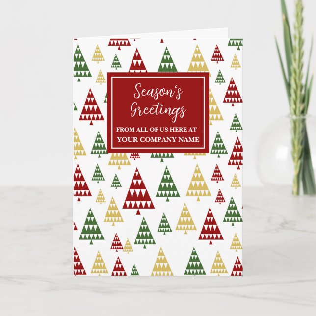 Tarjeta Festividades de los Navidades de los árboles moder (Anverso)