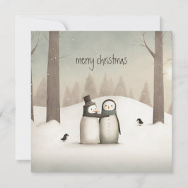 Tarjeta Festividades de los Navidades del Pingüino