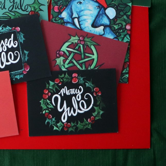 Tarjeta Festividades de Merry Yule Pagan Bienaventurado Yu (Subido por el creador)