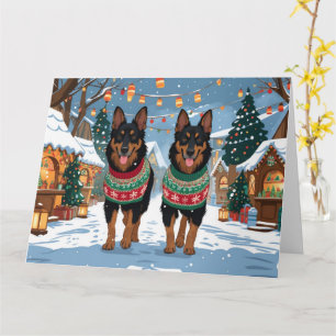 Tarjeta Festividades de nieve de Navidades malineses de Bé