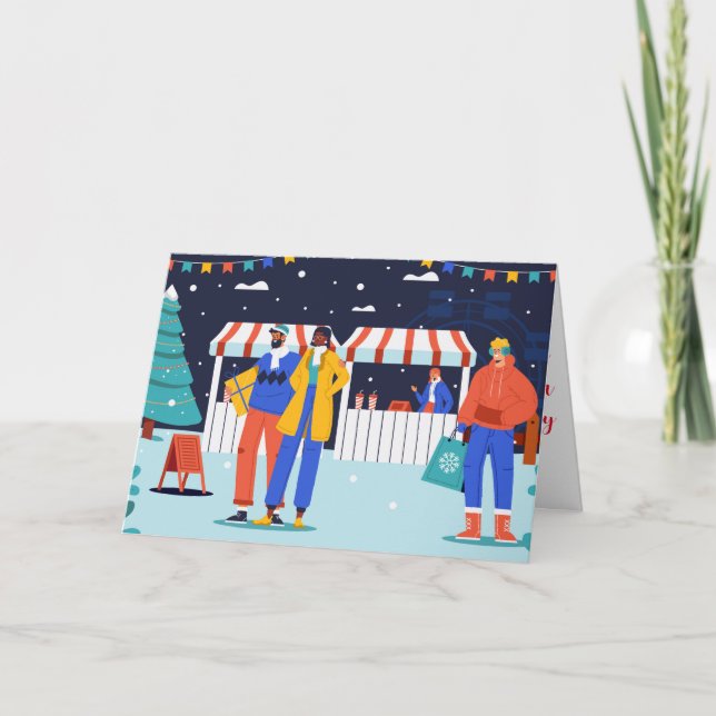 Tarjeta "Festividades del mercado invernal" (Anverso)