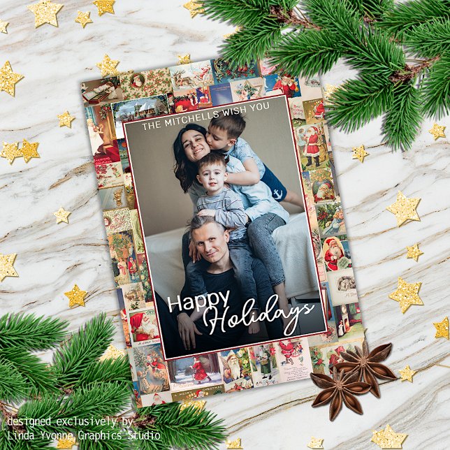 Tarjeta Festividades del patrón de saludos navideños de Na (Subido por el creador)