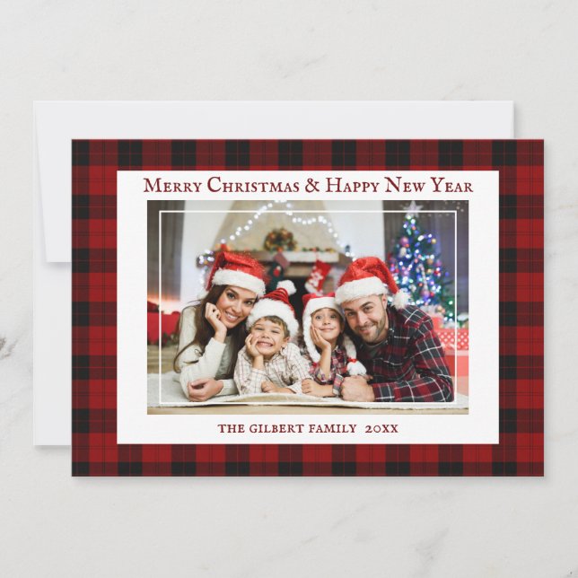 Tarjeta Festividades familiares clásicas de los Navidades  (Anverso)