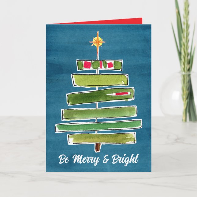Tarjeta Festividades felices navideñas, amargas y brillant (Anverso)