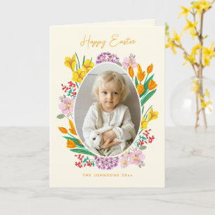 Tarjeta Festividades florales de Pascua