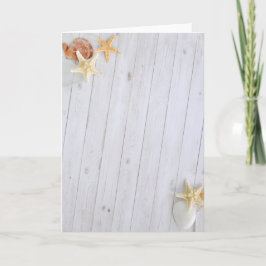 Tarjeta Festividades náuticas de peces estelares y conchas