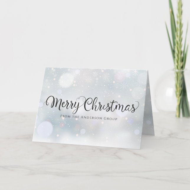 Tarjeta Festividades navideñas navideñas copas de nieve fe (Anverso)