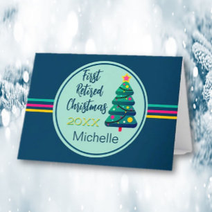 Tarjeta Festividades, primeros Navidades jubilados