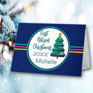 Tarjeta Festividades, primeros Navidades jubilados