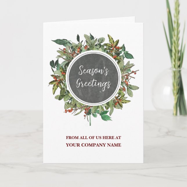 Tarjeta Festividades rusas de Navidades de clientes (Anverso)