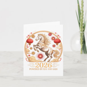 Tarjeta Festivo Lunar de Heno con Dama de Crazy Horse 2026
