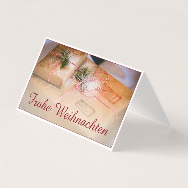 Tarjeta Festliche Geschenke als Weihnachtsmotiv (Anverso)