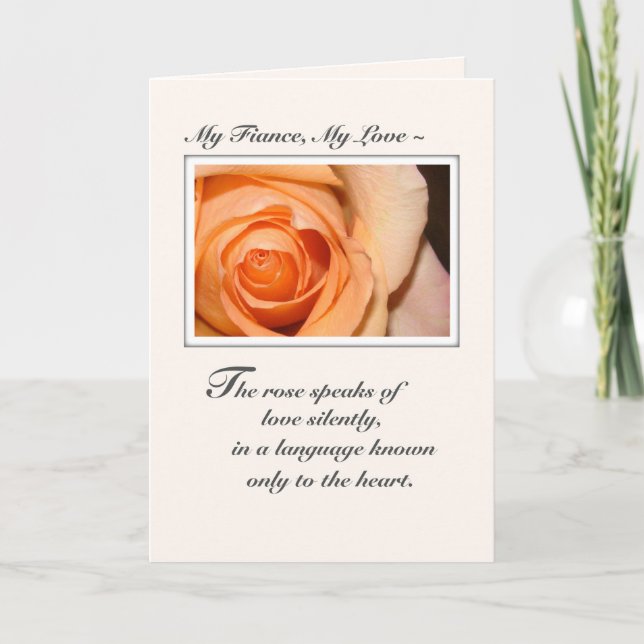 Tarjeta Fiance, Aniversario Naranja Rosa (Anverso)