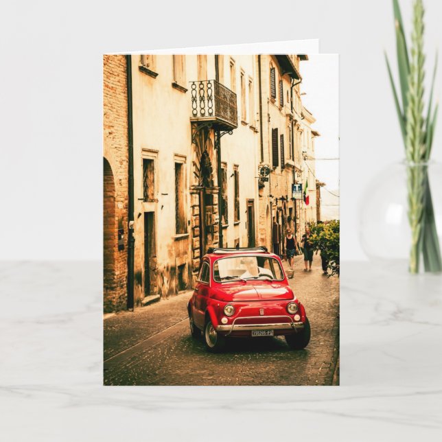 Tarjeta Fiat 500 Cinquecento en Umbría, Italia (Anverso)