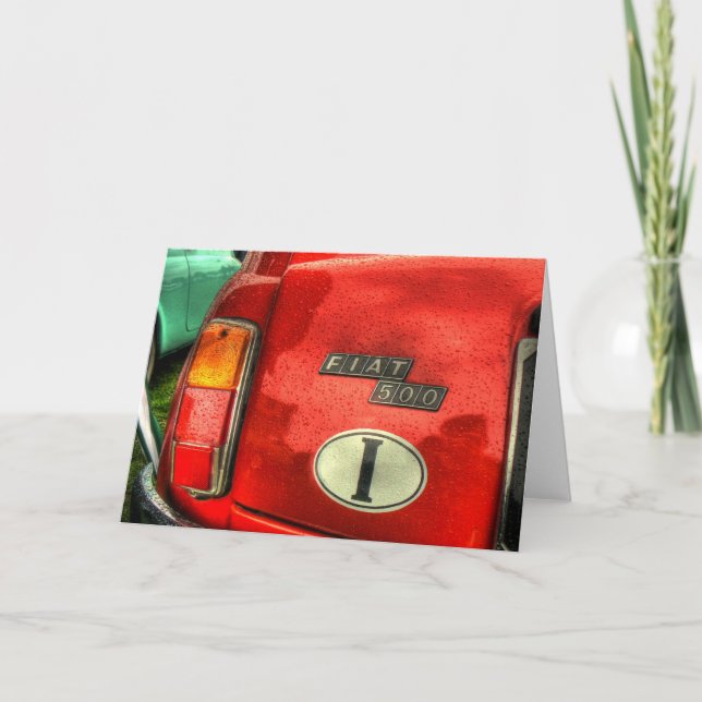 Tarjeta Fiat 500 Greetings Card (Anverso)