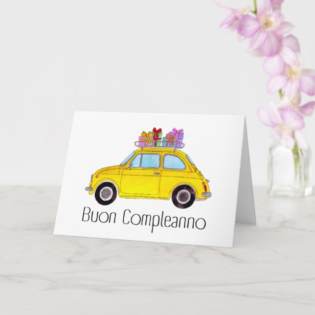 Tarjeta Fiat Retro 500 (Orquídea)