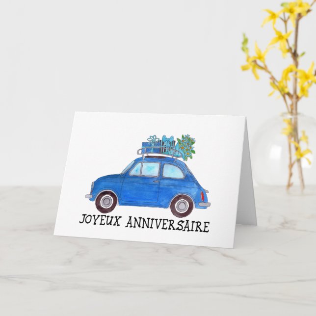 Tarjeta Fiat Retro 500 (flor amarilla)
