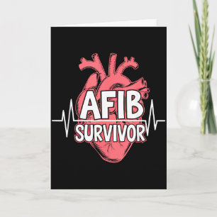 Tarjeta Fibrilación Auricular Médica Enfermedad Del Corazó