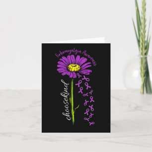 Tarjeta Fibromialgia Conciencia Daisal Flor Cayendo Cinta