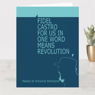 Tarjeta Fidel Castro, Presidente, Revolución, Cuba, La Hab