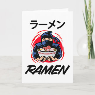 Tarjeta Fideos Anime Manga Divertido Lindo Japón Otaku Nin