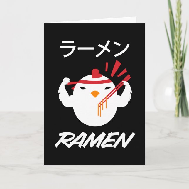 Tarjeta Fideos Anime Manga Divertido Lindo Japón Otaku Pol (Anverso)