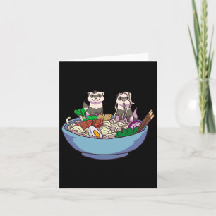 Tarjeta Fideos Ramen de Hurón Anime Kawaii Japonés Otaku R