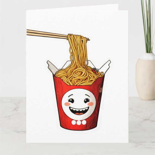Tarjeta Fideos sonrientes (Anverso)