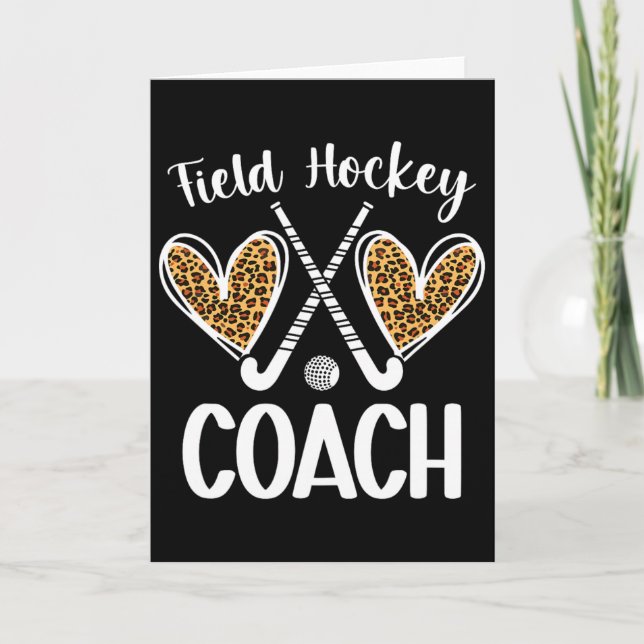 Tarjeta Field Hockey Coach Hearts Field Hockey Coach  (Anverso)