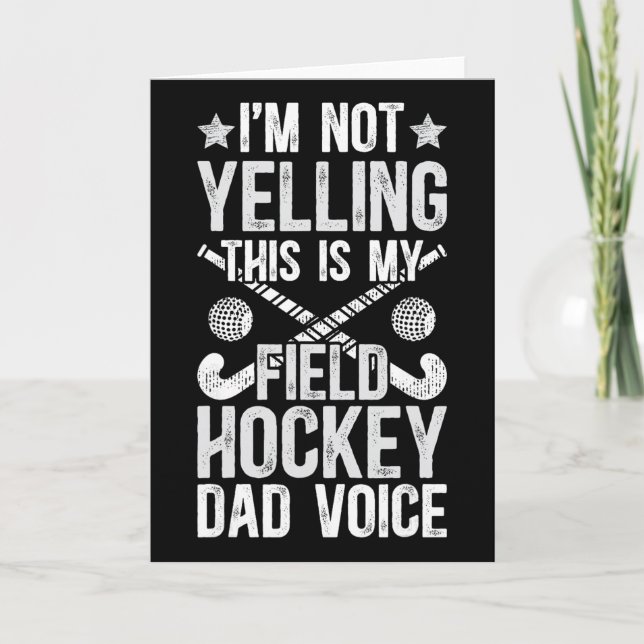 Tarjeta Field Hockey Dad Voice Dad Of A Field Hockey Playe (Anverso)