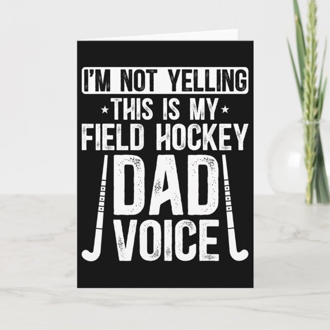 Tarjeta Field Hockey Dad Voice Dad Of A Field Hockey Playe (Anverso)