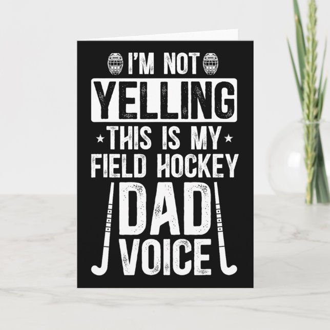 Tarjeta Field Hockey Dad Voice Dad Of A Field Hockey Playe (Anverso)