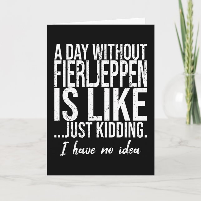 Tarjeta Fierljeppen divertido regalo deportivo (Anverso)