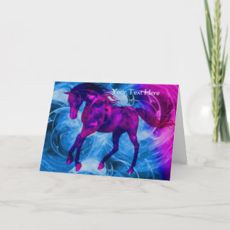 Tarjeta Fiery Horse Fantasy Fractal Art Photo Card