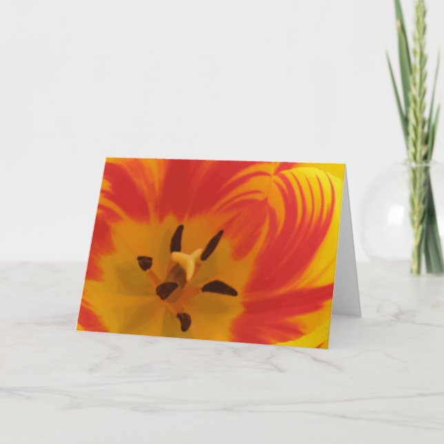 Tarjeta Fiery Tulip Greeting Card (Anverso)